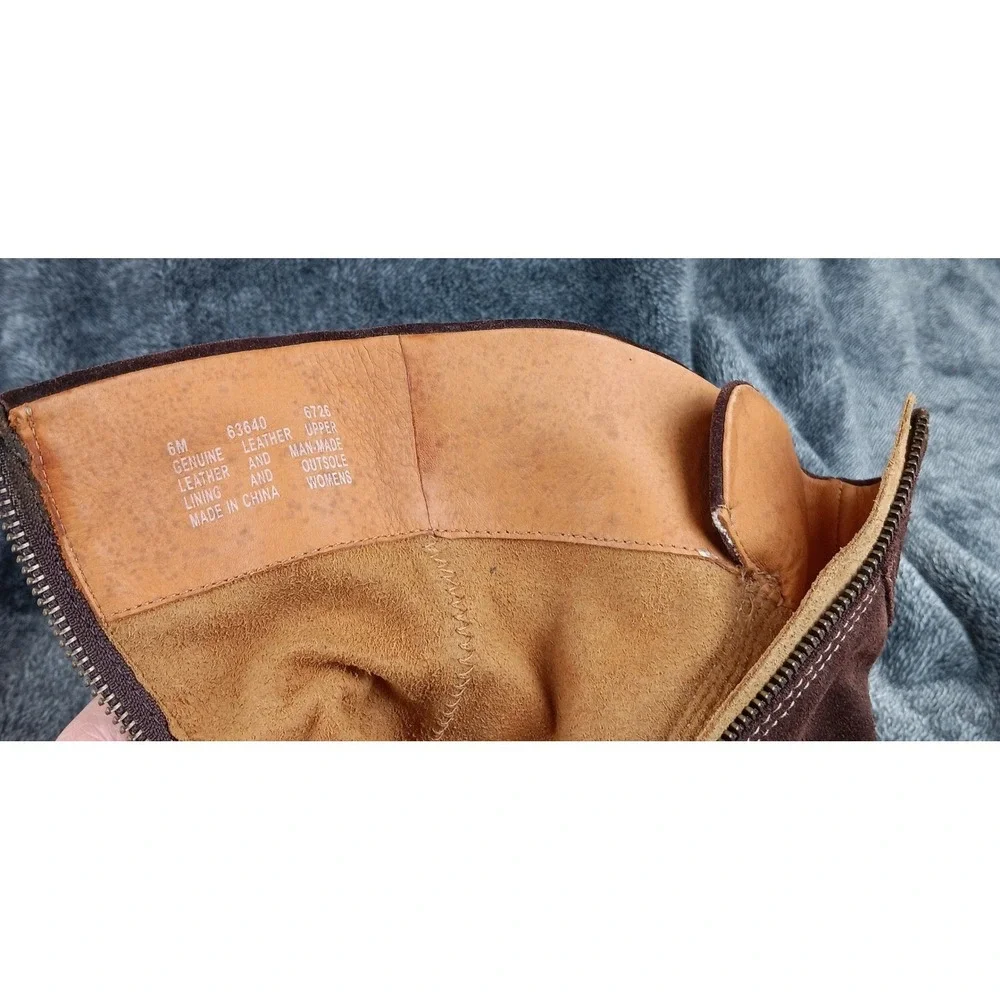 Timberland Women's Brown Suede Leather Zip Ankle Boots‎ Size 6M
